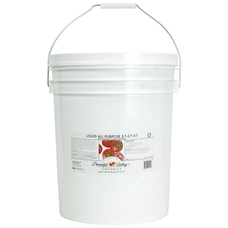 Peaceful Valley Organics All Purpose Liquid Fert 3.7-2.7-3.7 (5 Gal) 1 Peaceful Valley Organics All Purpose Liquid Fert 3.7-2.7-3.7 (5 Gal)
