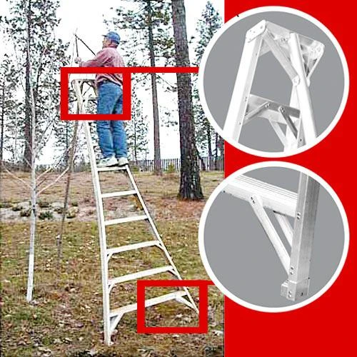 Aluminum Orchard Ladder (14') 1 Aluminum Orchard Ladder (14')
